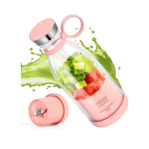 Plastic Pink Portable USB Juicer Blender, for Home, 350 ml